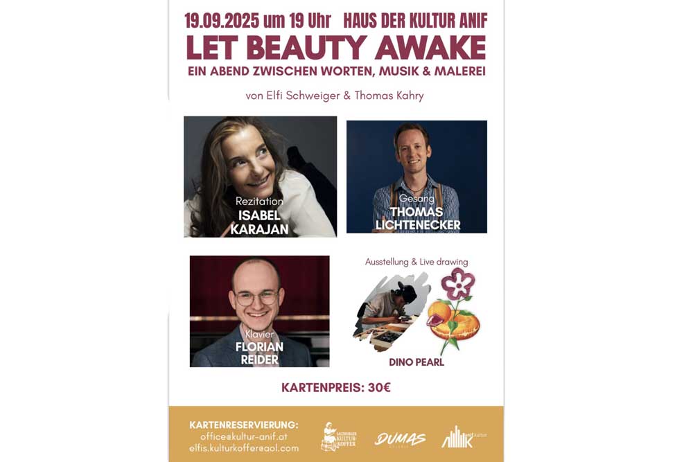LET BEAUTY AWAKE Ein Abend zwischen Worten, Musik & Malerei